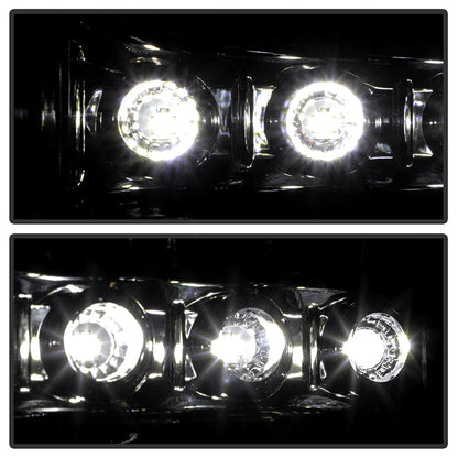 SPYDER Xtune Ford F250 F350 Super Duty 99-04 1Pc Headlights w/ LED Smoked HD-JH-FF25099-LED-SM 9026188