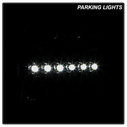 SPYDER Xtune Ford F250 F350 Super Duty 99-04 1Pc Headlights w/ LED Smoked HD-JH-FF25099-LED-SM 9026188