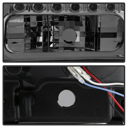 SPYDER Xtune Ford F250 F350 Super Duty 99-04 1Pc Headlights w/ LED Smoked HD-JH-FF25099-LED-SM 9026188