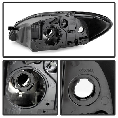 SPYDER Xtune Ford TaurUS 2000-2007 Crystal Headlights Black HD-JH-FTA00-AM-BK 9024740