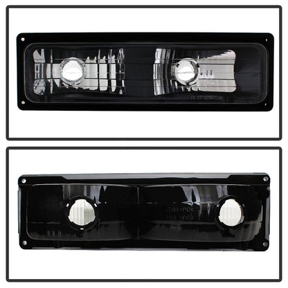 SPYDER Xtune GMC Yukon 94-99 Headlights w/ Corner & Parking Lights 8pcs Sets -Black HD-JH-GCK94-AM-BK-SET 9034442