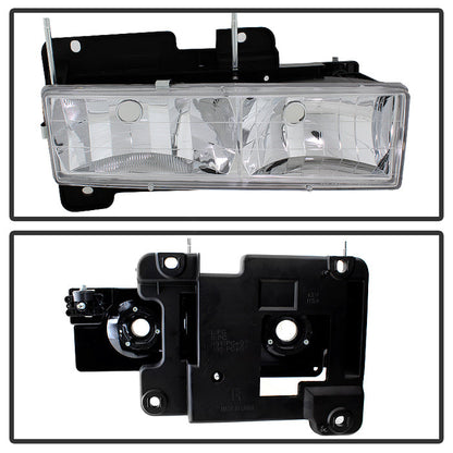SPYDER Xtune GMC Yukon 94-99 Headlights w/ Corner & Parking Lights 8pcs Sets -Chrome HD-JH-GCK94-AM-C-SET 9034435