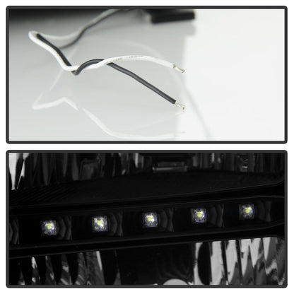 SPYDER xTune GMC Sierra 07-13 Headlights with Daytime LED Running Light - Black HD-JH-GSIE07-LED-BK 9037429