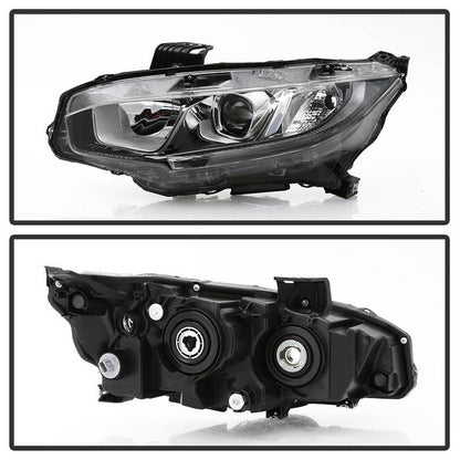 SPYDER xTune 16-18 Honda Civic Driver Side Halogen Headlight - OEM Left (HD-JH-HC16-H-OE-L) 9044397