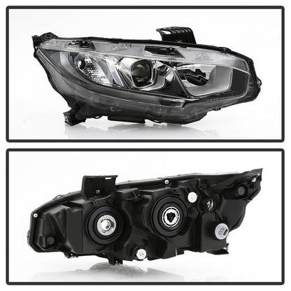 SPYDER xTune 16-18 Honda Civic Passenger Side Halogen Headlight - OEM Right (HD-JH-HC16-H-OE-R) 9044403