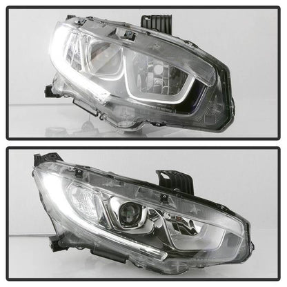 SPYDER xTune 16-18 Honda Civic Passenger Side Halogen Headlight - OEM Right (HD-JH-HC16-H-OE-R) 9044403
