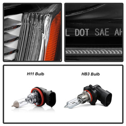 SPYDER xTune Honda CRV Driver Side Halogen w/ LED DRL Headlight - OEM Left (HD-JH-HCRV17-OE-L) 9950261