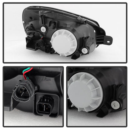 SPYDER Xtune Hyundai Santa Fe 2003-2006 Crystal Headlights Chrome HD-JH-HYSA03-C 9024832