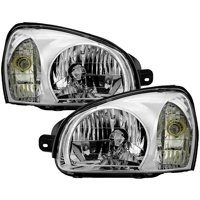 SPYDER 01-03 Hyundai Santa Fe OEM Style Headlights - Chrome (HD-JH-HYSAF01-C) 9054761