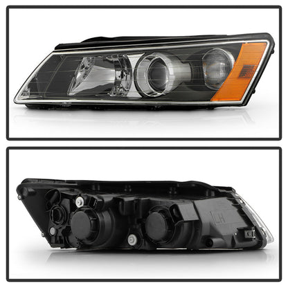 SPYDER Xtune Hyndai Sonata 2006-2008 OEM Style Headlights Black HD-JH-HYSON06-BK 9029677