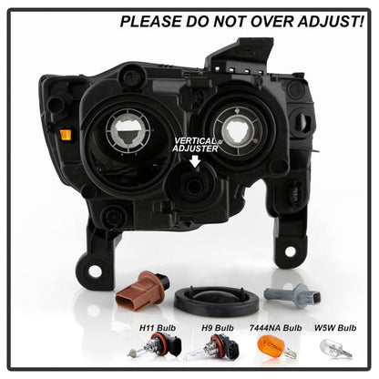 SPYDER xTune Jeep Grand Cherokee Halogen Headlight - OE Black (HD-JH-JGC17-OE-BK-SET) 9960154