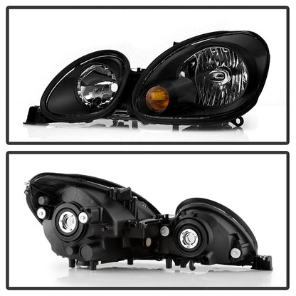 SPYDER Xtune Lexus GS300/GS400/GS430 98-05 Halogen Only Crystal Headlights Black HD-JH-LGS98-BK 9026911