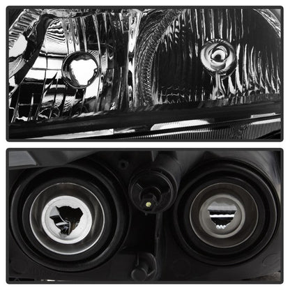 SPYDER xTune 07-09 Nissan Altima Sedan Crystal Headlights (Halogen Models Only) -Black HD-JH-NA07-AM-SSM-BK 9940859