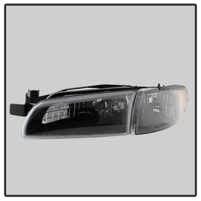 SPYDER Xtune Pontiac Grand Prix 97-03 Crystal Headlights w/ Amber Corner Lights HD-JH-PGPRIX-SET-AM-BK 9023347