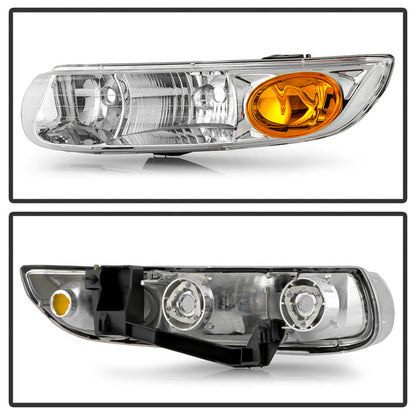 SPYDER 00-02 Saturn S Series Sedan OEM Style Headlights - Set - Chrome (HD-JH-SASS00-AM-C) 9054792