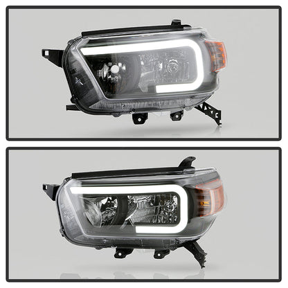 xTune Toyota 4Runner 10-13 LED Light Bar Headlights - Black - HD-JH-T4R10-LB-BK 9050169