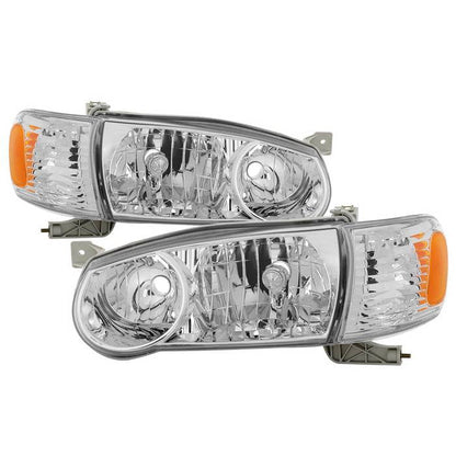 SPYDER xTune Toyota Corolla 01-02 OE Style Headlights w/Amber Corner Lights - Chrome HD-JH-TC01-AM-C 9937255
