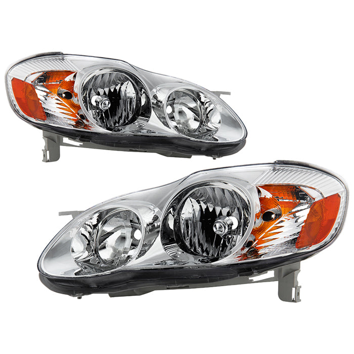 SPYDER Xtune Toyota Corolla 03-06 Crystal Headlights Chrome HD-JH-TC03-AM-C 5073747