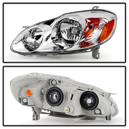 SPYDER Xtune Toyota Corolla 03-06 Crystal Headlights Chrome HD-JH-TC03-AM-C 5073747