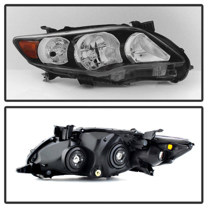 SPYDER xTune Toyota Corolla 11-13 S XRS Passenger Side Headlights - OEM Right - Black HD-JH-TCO11-OE-BK-R 9937514