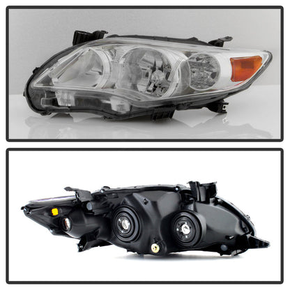 SPYDER xTune Toyota Corolla 11-13 Driver Side Headlights - OEM Left - Chrome HD-JH-TCO11-OE-L 9937538
