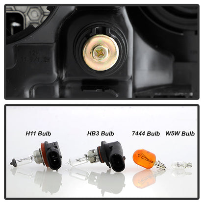 xTune Toyota Highlander 17-19 w/LED DRL Halogen Headlight - OE Black Left HD-JH-THIGH17SE-OE-BK-L 9949470