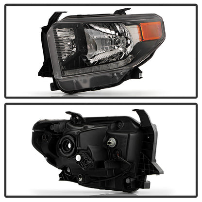 SPYDER 14-21 Toyota Tundra w/LED DRL OE Left Halogen Headlight - Black (HD-JH-TTU14-DRL-OE-BK-L) 9959271