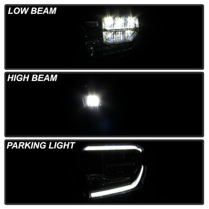 xTune Toyota Tundra 18-20 (Fit LED Only) OEM Style Headlights - Chrome Left HD-JH-TTU18-LED-OE-L 9949234
