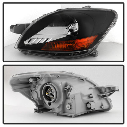 SPYDER xTune Toyota Yaris Sedan 06-12 OEM Style Headlights - Black HD-JH-TYA06-AM-BK 9036040