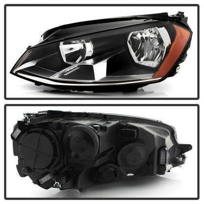 SPYDER xTune 15-17 VW Golf Halogen Driver Side Headlight - OEM Left (HD-JH-VG15-OE-L) 9940972