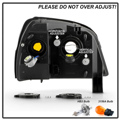 SPYDER xTune 00-05 Cadillac Deville Crystal Headlights - Black (HD-ON-CADDEV00-BK) 9040368
