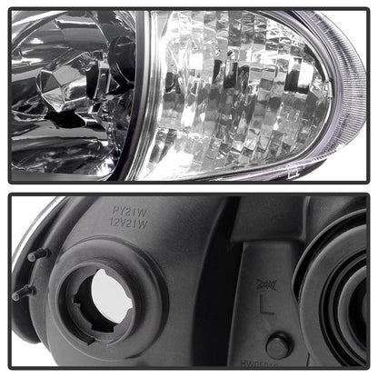 SPYDER Xtune Honda Del Sol 93-97 1Pc Crystal Headlights Black HD-ON-HDEL93-1P-BK 5014207