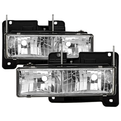 Spyder Chevy C/K Series 1500/2500 88-99/Chevy Tahoe 95-99Crystal Glass Headlights Chrm HD-YD-CCK88-C 5012388
