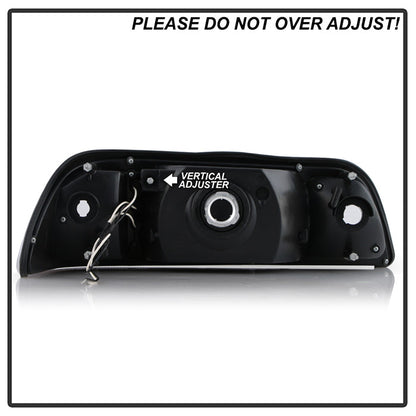 Spyder Ford Mustang 87-93 1PC LED (Replaceable LEDs)Crystal Headlights Black HD-YD-FM87-1PC-LED-BK 5012531