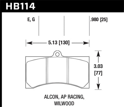 Hawk DTC-60 AP Racing Motorsports Brake Pad
