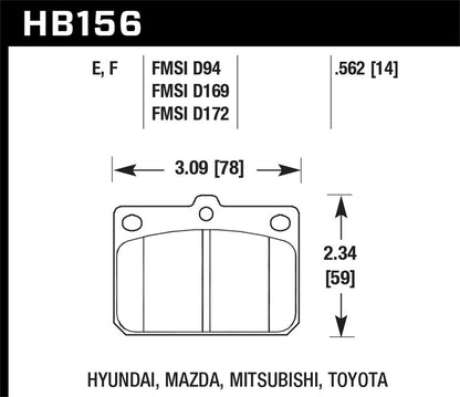Hawk HPS Street Front Brake Pad