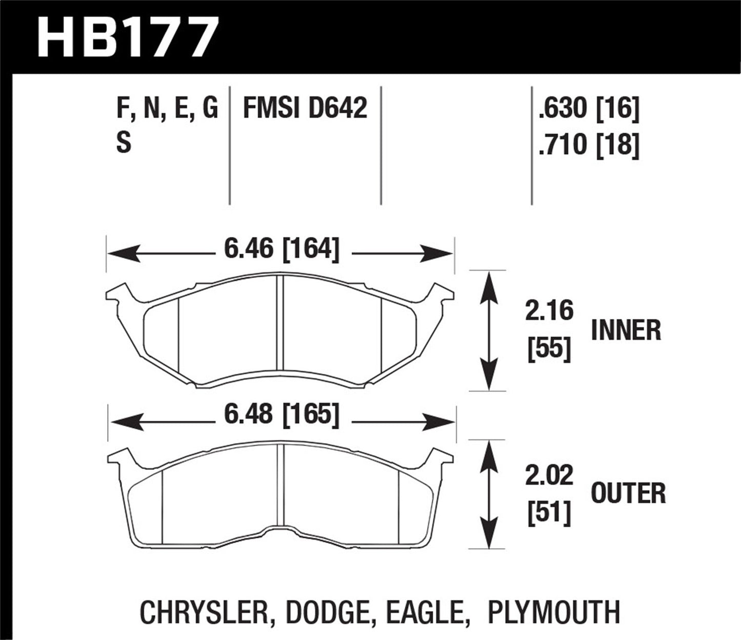Hawk Street HPS Brake Pads Front Dodge Neon Highline 1995-1997