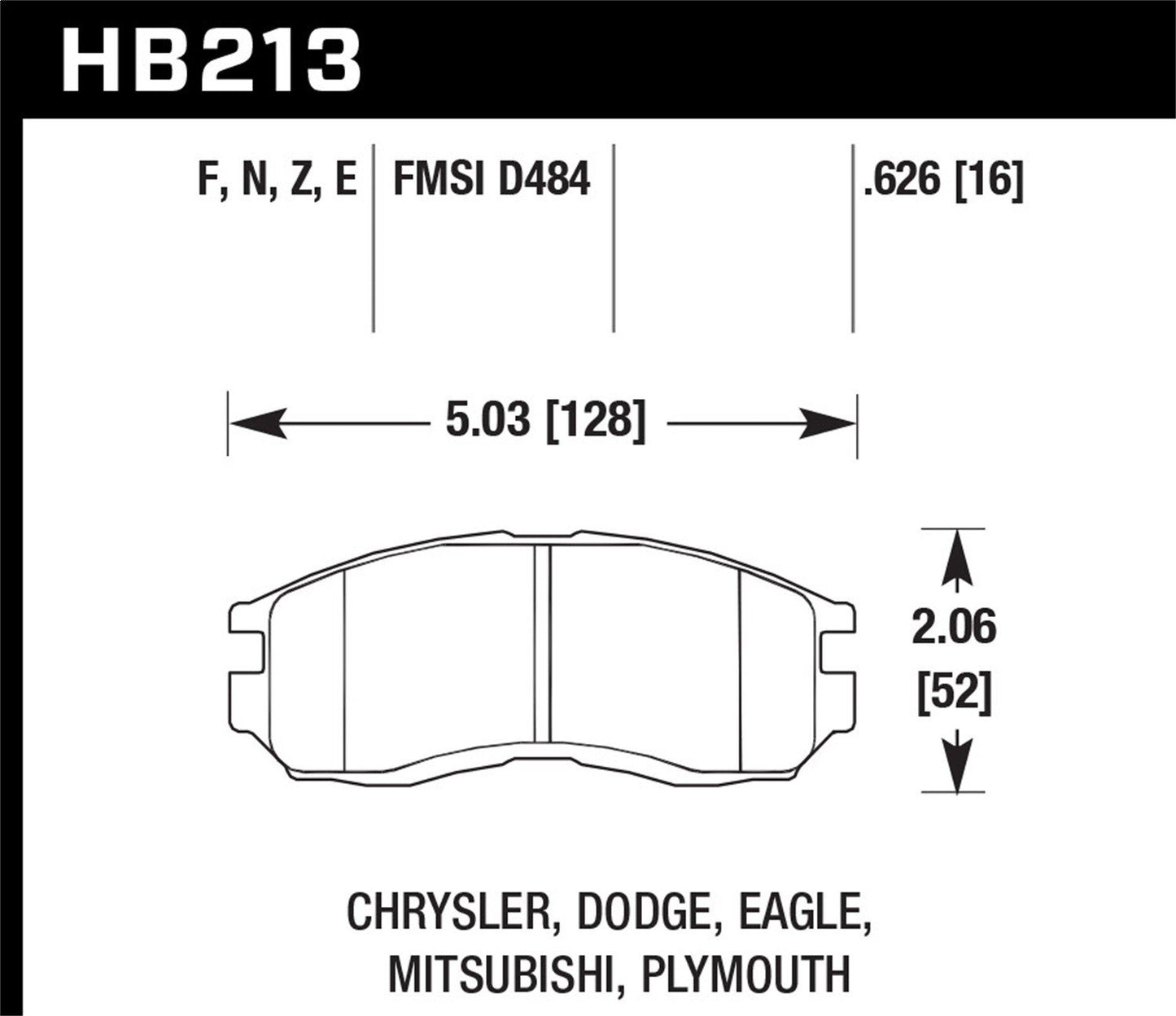 Hawk Ceramic Brake Pads Front Chrysler Sebring LXi 1995-2000