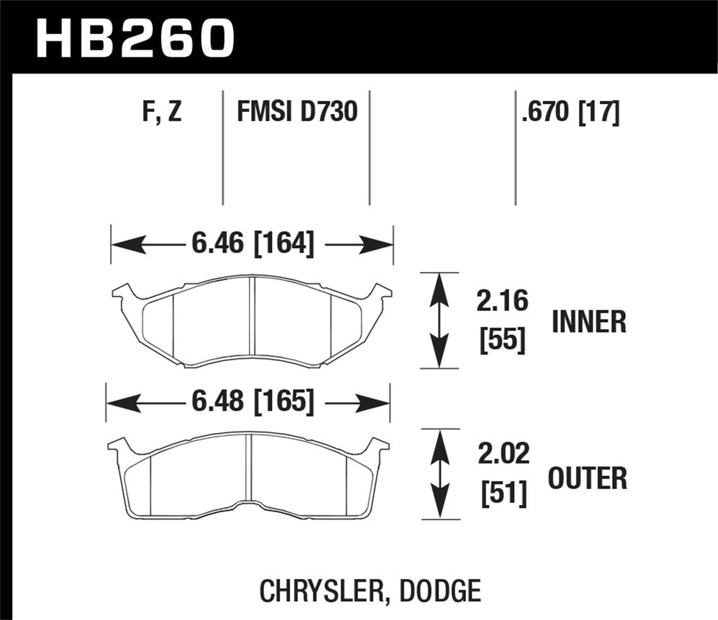 Hawk Street HPS Brake Pads Front Chrysler 300M Base 1999-2000