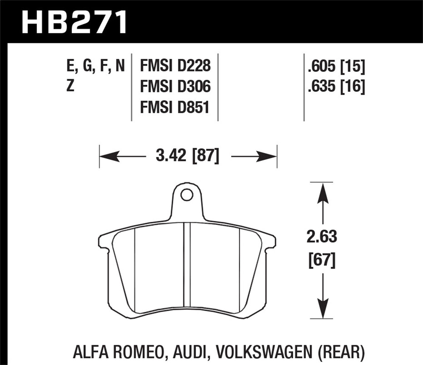 Hawk Performance Street Brake Pads Rear Audi 200 Quattro Base 1989-1990