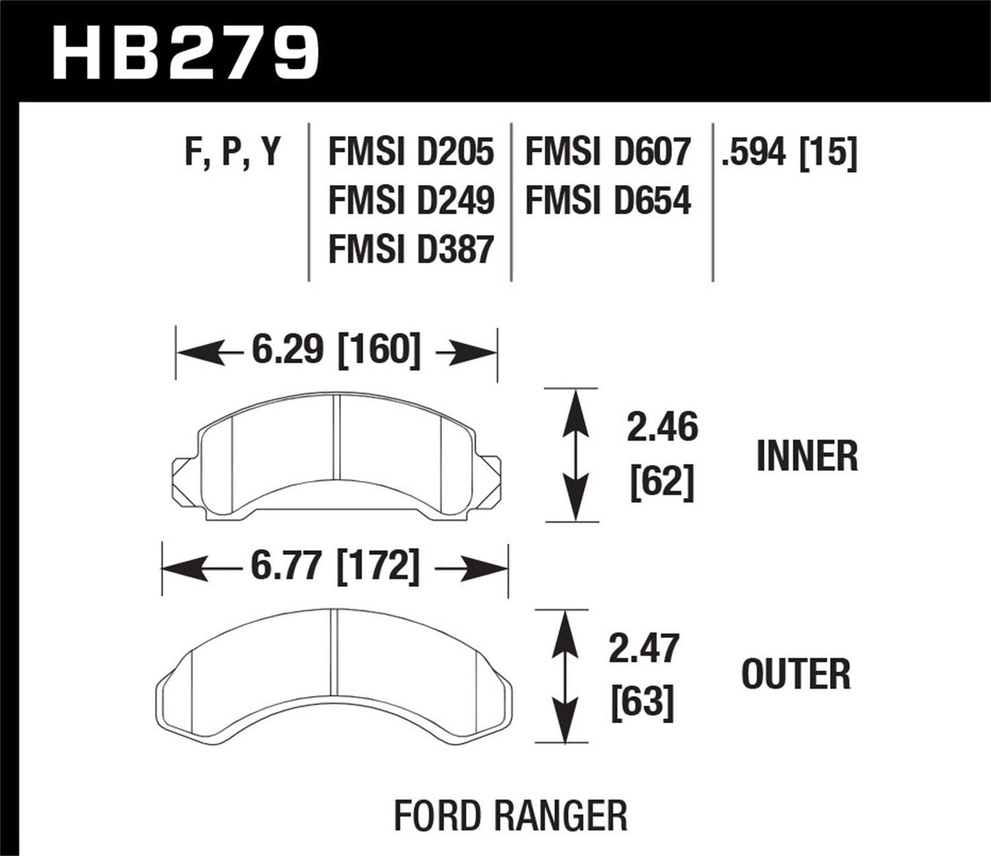 Hawk LTS Truck/SUV Brake Pads Front Ford Aerostar Base 1990-1997