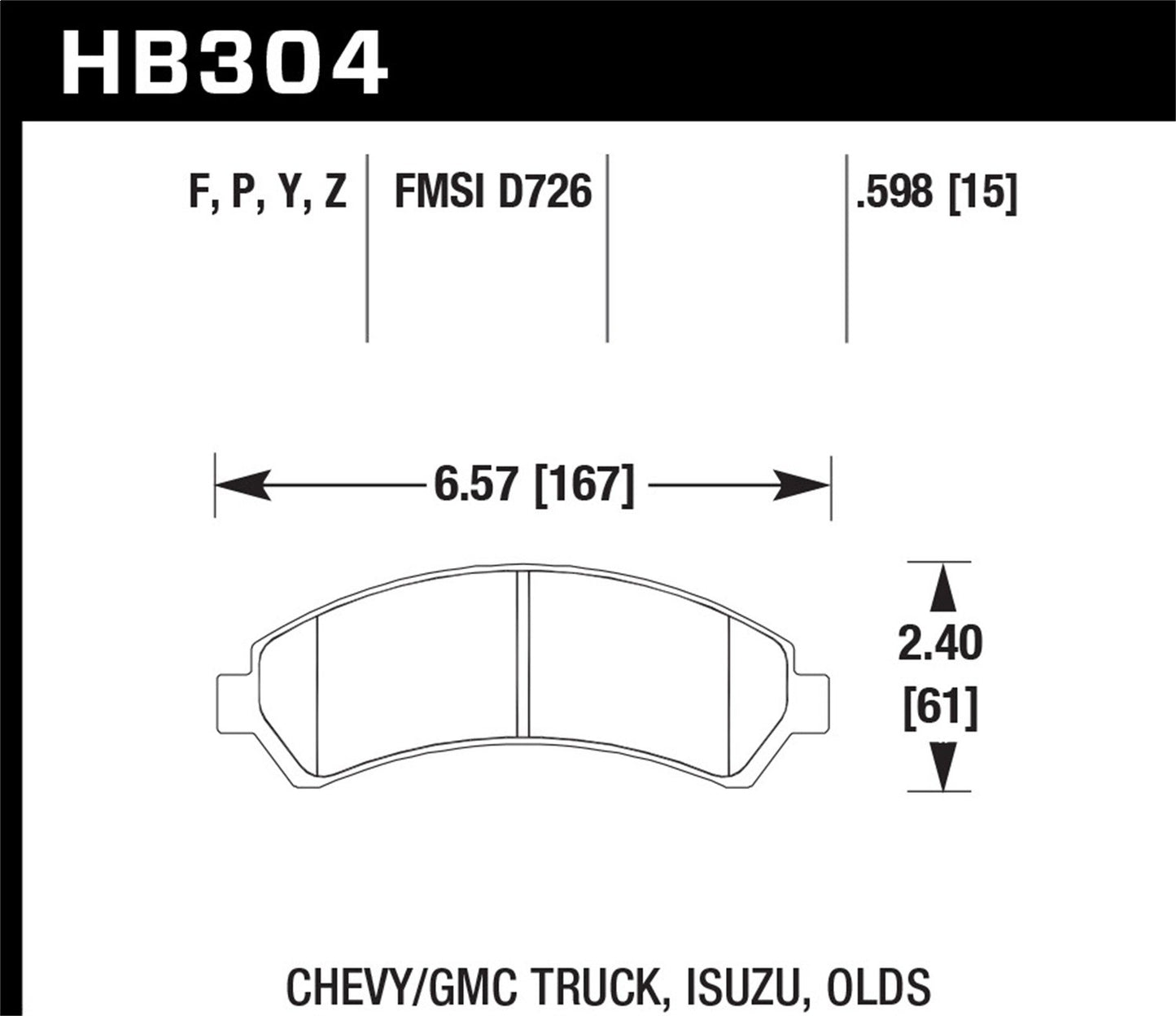 Hawk Street HPS Brake Pads Front Chevrolet Blazer Base 1997-1997