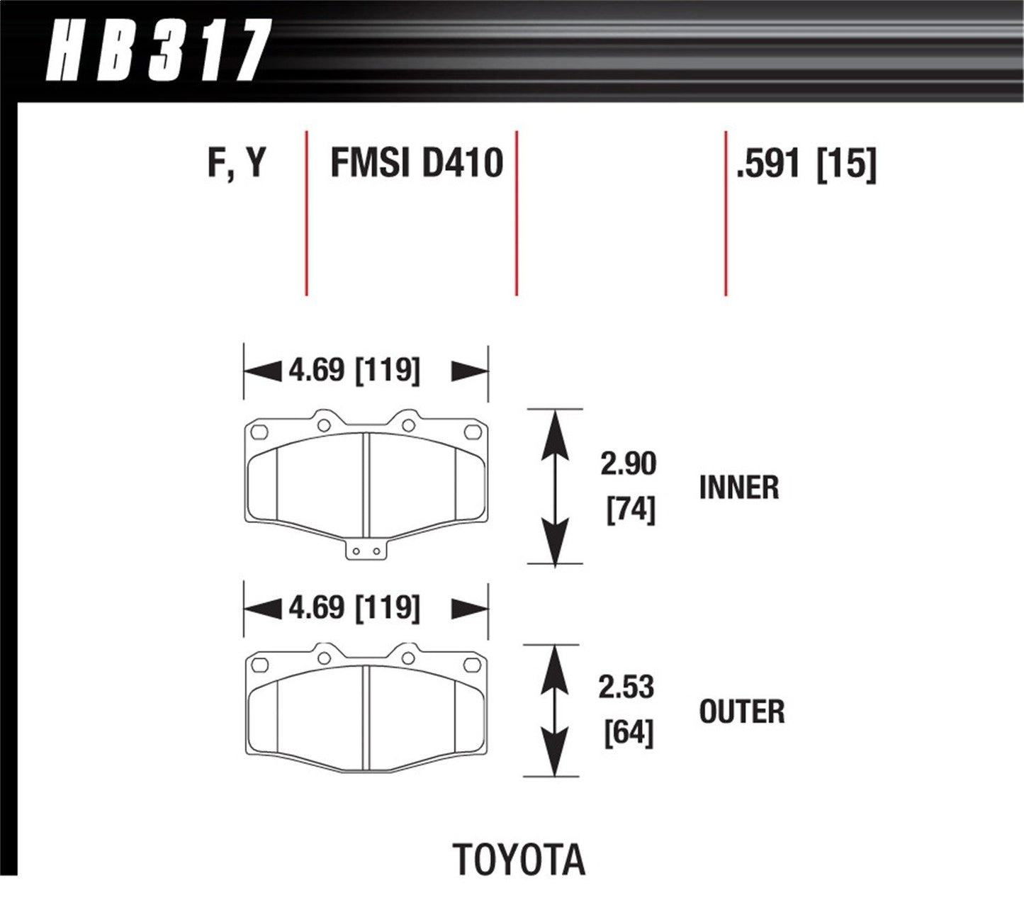 Hawk LTS Truck/SUV Brake Pads Front Toyota 4Runner DLX 1989-1989