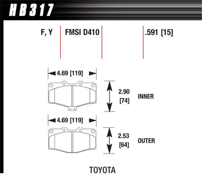 Hawk LTS Truck/SUV Brake Pads Front Toyota 4Runner DLX 1989-1989