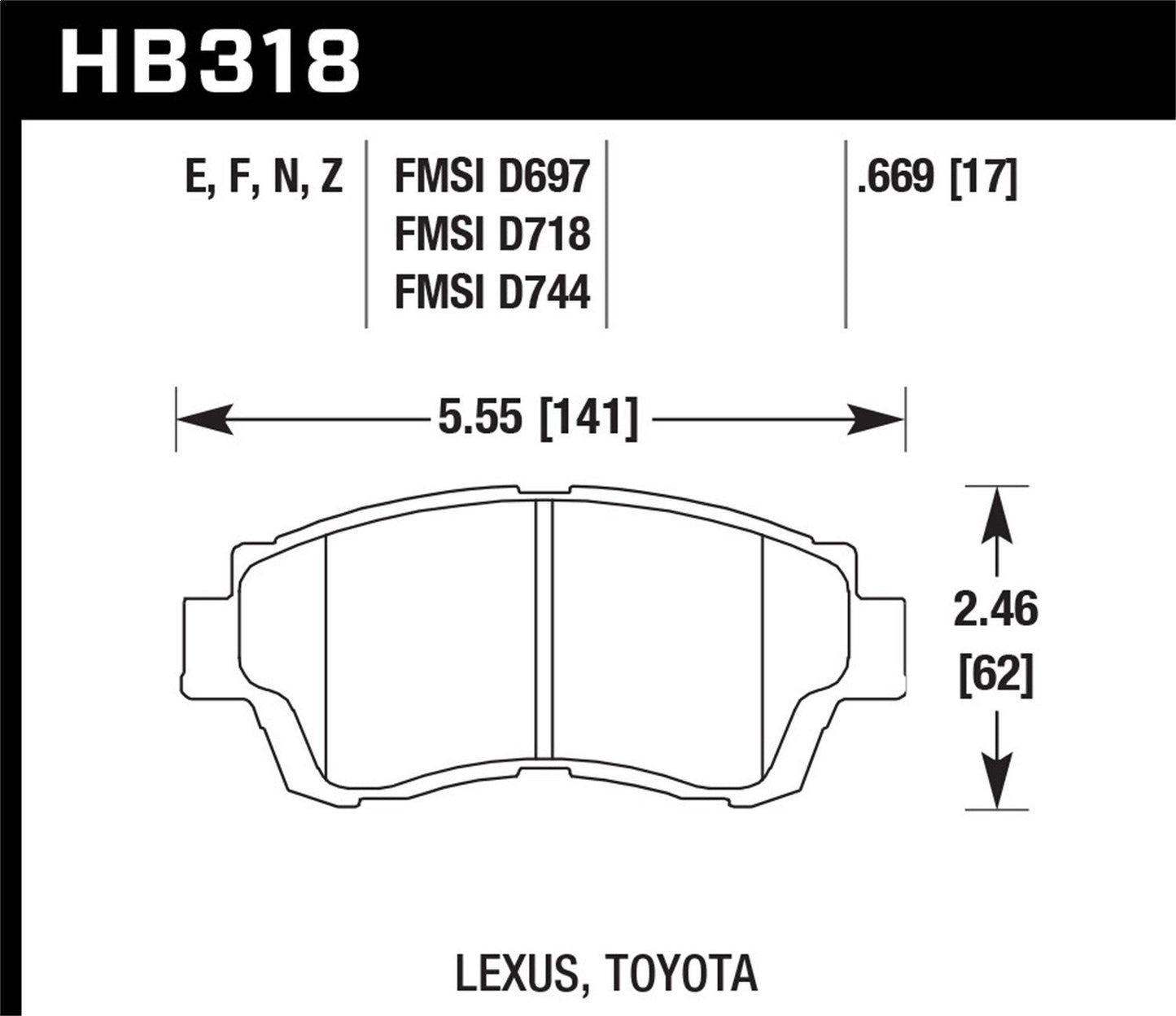 Hawk Ceramic Brake Pads Front Lexus SC300 Base 1996-1998