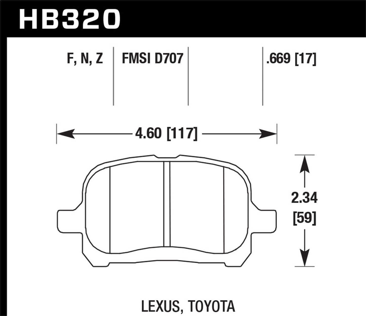 Hawk Street HPS Brake Pads Front Lexus Rx300 Base 1999-2001