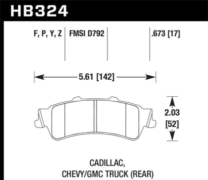 Hawk LTS Truck/SUV Brake Pads Rear Cadillac DTS Base 2006-2009