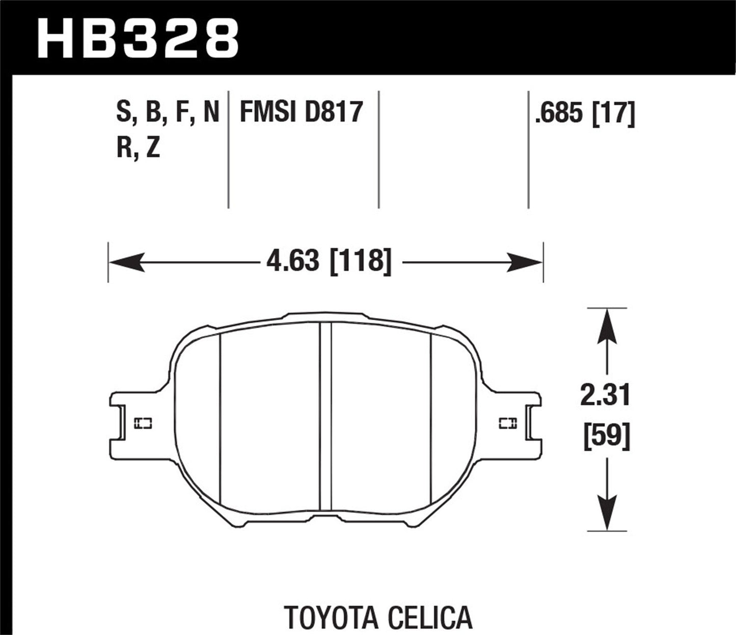 Hawk Ceramic Brake Pads Front Scion Tc Spec 2007-2008