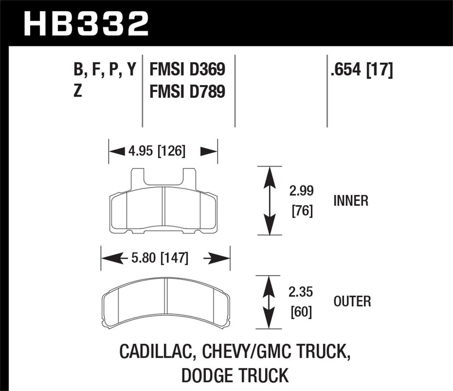 Hawk Ceramic Brake Pads Front Cadillac Escalade Base 1999-2000