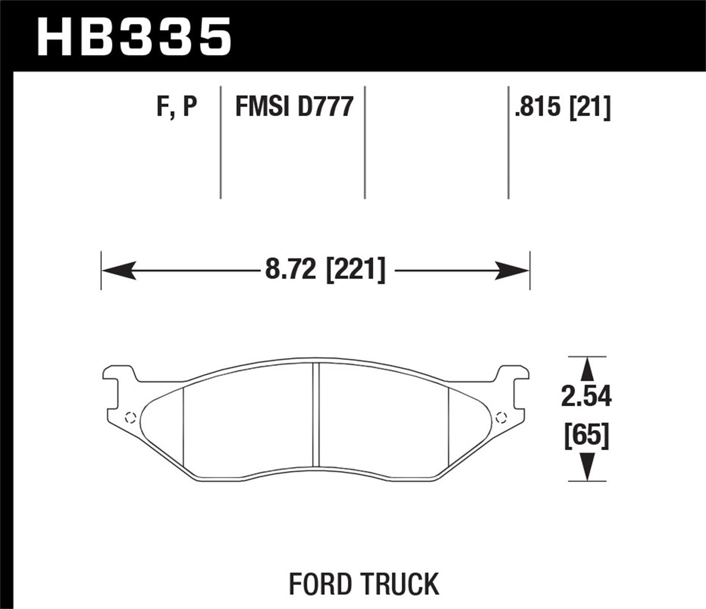 Hawk SuperDuty Brake Pads Rear Ford F-550 Super Duty Base 2003-2004